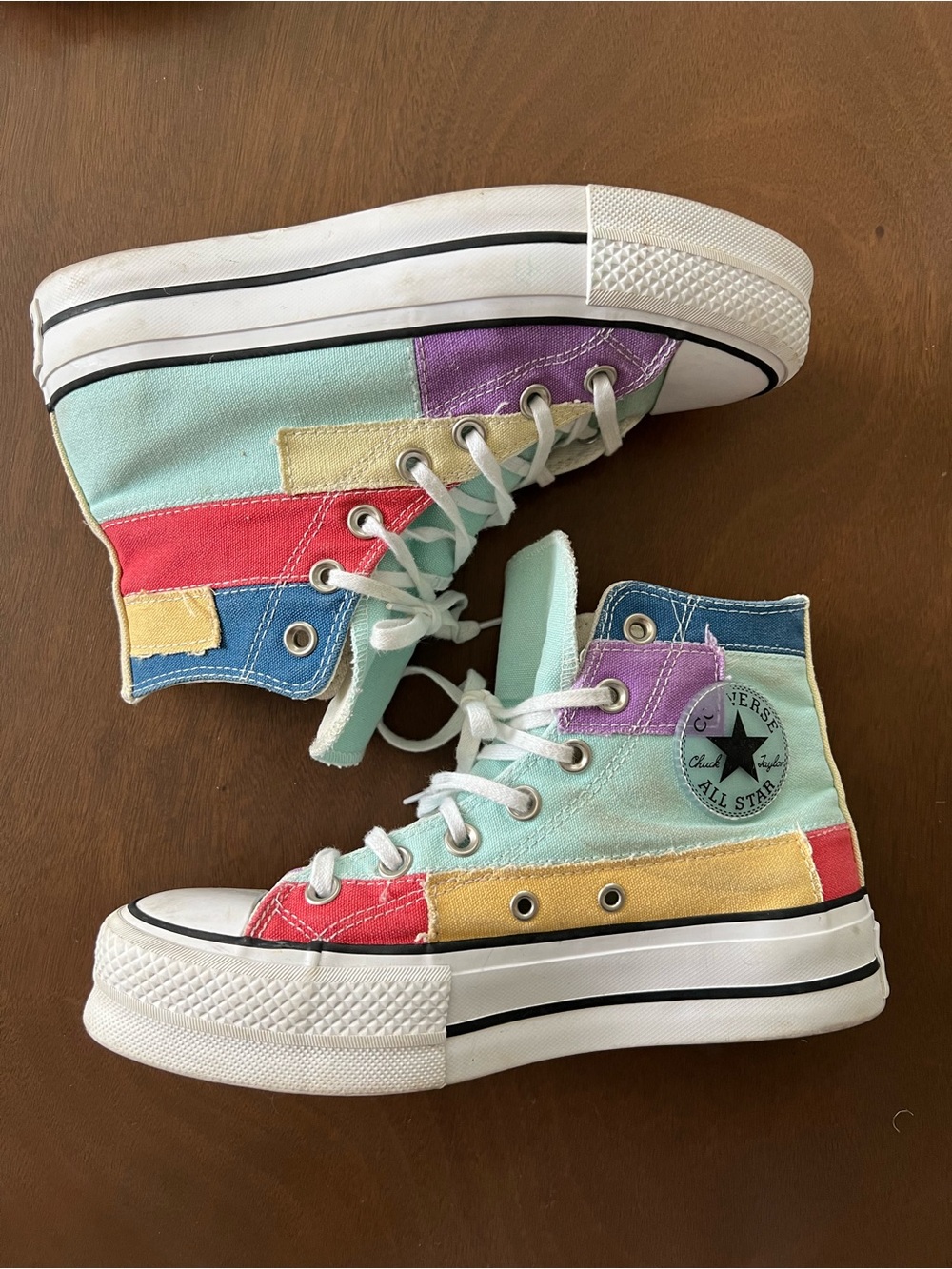 Converse Chuck Taylor All Star High Top Multi-Color Patchwork Sneakers